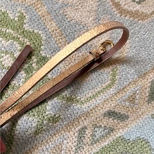 J Crew Shimmery Gold Leather Belt
